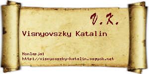 Visnyovszky Katalin névjegykártya